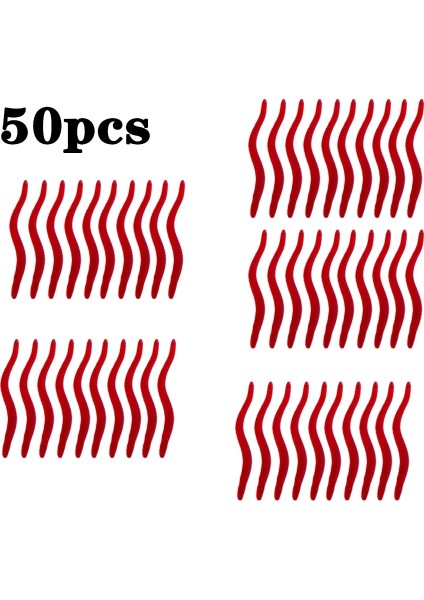 50 Adet Kırmızı3.5cm Tarzı 20 Adet-Gerçekçi Kırmızı Solucan Yumuşak Cazibesi Solucan Buz Kış Balıkçılık Silikon Yapay Yem Balık Karides Katkı Maddesi Bas Sazan (Yurt Dışından)