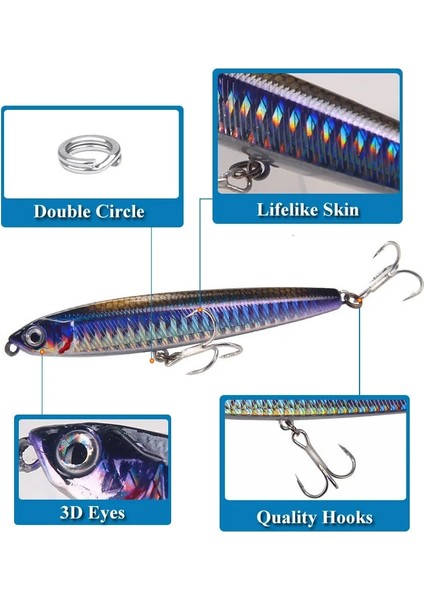 Isverhead Stili 100MM 24G Kalem Batan Balıkçılık Cazibesi Ağırlıklar G Bas Olta Takımı Yemler Balıkçılık Aksesuarları Tuzlu Su Cazibeleri Balık Yemi Trolling Cazibesi (Yurt Dışından) fırsatları