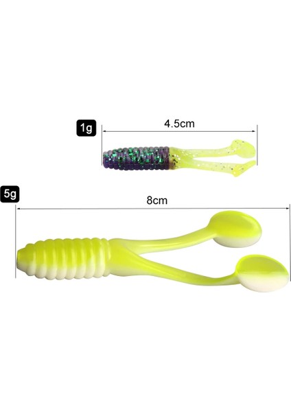 Renk L 5 Adet 5g Stili Büyük Indirim! mm Veya mm Yüzme Çift Kürek Kuyruk Yumuşak Yemler Swimbaits Sazan Bas Pike Için Yumuşak Balıkçılık Cazibesi (Yurt Dışından) modelleri