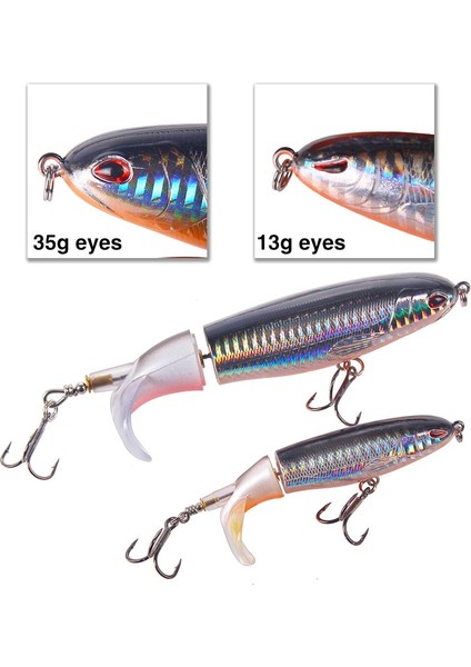 Turuncu Tarzı Gobygo Whopper Popper 10CMCM Balıkçılık Cazibesi Yapay Yem Sert Yumuşak Dönen Kuyruk Olta Takımı Geer Pesca (Yurt Dışından)