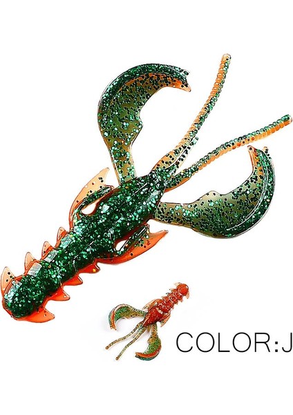 J Tarzı 40MM 20 Adet 0.9g Supercontinent Crazy Istakoz Yumuşak Plastik Cazibesi Balıkçılık Yemleri Cazip Karides Kokulu Tuz Wobbler (Yurt Dışından)