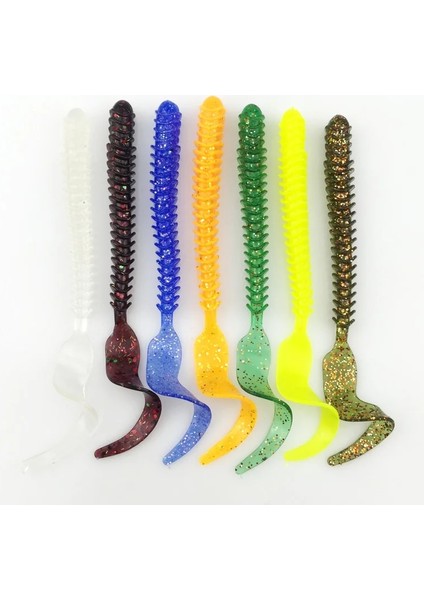 G Tarzı 5pcslot Balıkçılık Solucanları Kıvırcık Yumuşak Lures 10.5cm 3g Pesca Jig Wobbler Yapay Silikon Yem Bas Sazan Isca Swimbaits Mücadele (Yurt Dışından) modelleri