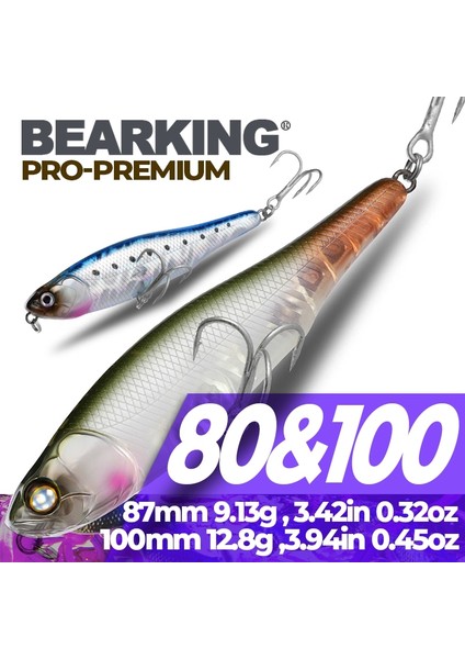 87MM-COL.65 Stili Bearkıng Topwater Kalem Yüzey Balıkçılık Cazibesi Köpek Yürümek Yapay Tuzlu Su Sert Yem Bas Plastik Yürüteç (Yurt Dışından) fiyatları