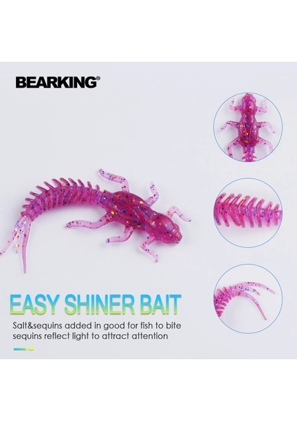 Soğuk Stil 50MM 15 Adet Bearkıng Yeni Larva Yumuşak Yemler Balıkçılık Yapay Yemler Silikon Bas Pike Minnow Swimbait Jig Plastik Yemler Solucan (Yurt Dışından)