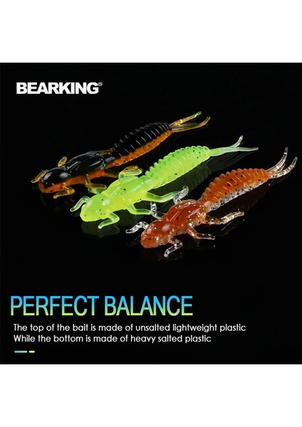 Soğuk Stil 50MM 15 Adet Bearkıng Yeni Larva Yumuşak Yemler Balıkçılık Yapay Yemler Silikon Bas Pike Minnow Swimbait Jig Plastik Yemler Solucan (Yurt Dışından)