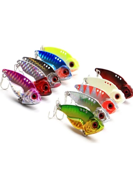 Metal Gümüş Tarzı 20G G 3D Eyesmetal Vib Blade Cazibesi Batan Titreşim Yemler Yapay Vibe Bas Pike Levrek Balıkçılık Için 12 Renk (Yurt Dışından) modelleri