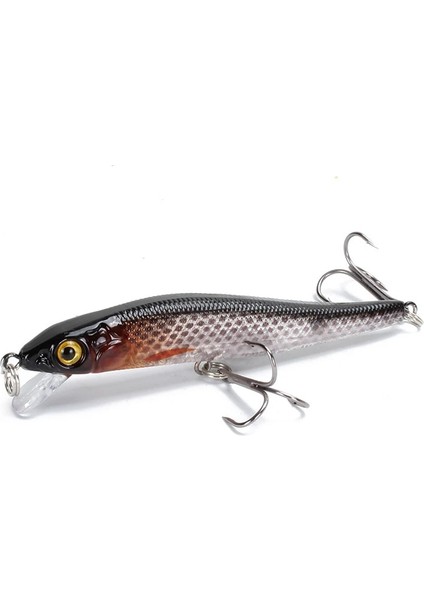 No.11 Stili 1 Adet Minnow Balıkçılık Cazibesi 3D Gözler 8.5cm.8g Crankbait Wobblers Yapay Sert Yem Bas Pike Sazan Balıkçılık Pesca (Yurt Dışından)