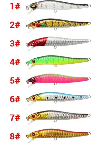 No.11 Stili 1 Adet Minnow Balıkçılık Cazibesi 3D Gözler 8.5cm.8g Crankbait Wobblers Yapay Sert Yem Bas Pike Sazan Balıkçılık Pesca (Yurt Dışından) indirimleri