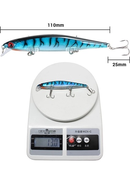 No.15 Tarzı Minnow Balıkçılık Cazibesi 11CM 7.5cm Batan Wobblers Pesca Yapay Sert Yem 3 Kanca Crankbait Bas Sazan Lures Olta Takımı (Yurt Dışından) fırsatları
