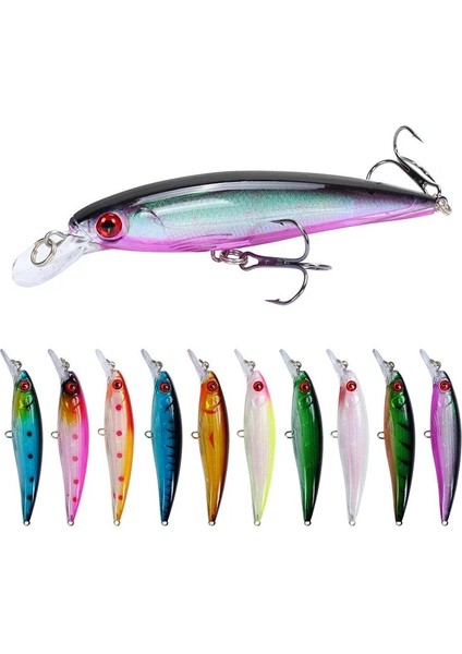 No.15 Tarzı Minnow Balıkçılık Cazibesi 11CM 7.5cm Batan Wobblers Pesca Yapay Sert Yem 3 Kanca Crankbait Bas Sazan Lures Olta Takımı (Yurt Dışından) indirimleri