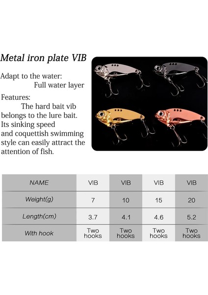 C-2 Kanca Stili 20G 1 Adet Vıb Kaşık Balıkçılık Cazibesi Metal Er Balıkçılık Yemi Crankbait Bas Yapay Sert Yemler Ağustosböceği Vıb Olta Takımı (Yurt Dışından) modelleri