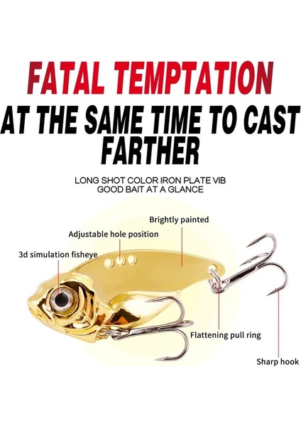 C-2 Kanca Stili 20G 1 Adet Vıb Kaşık Balıkçılık Cazibesi Metal Er Balıkçılık Yemi Crankbait Bas Yapay Sert Yemler Ağustosböceği Vıb Olta Takımı (Yurt Dışından) fırsatları