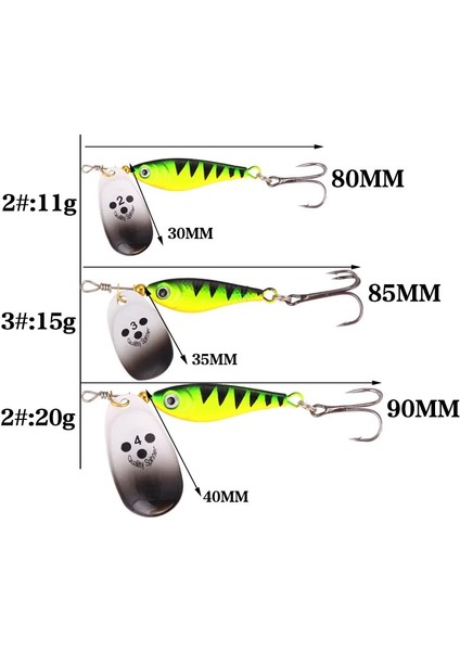 No.8 Stili 1 Adet Dönen Metal Er Balıkçılık Cazibesi Sert YEM11G15G20G Yapay Yem Wobblers Balıkçılık Yemi Sazan Bas Pike Olta Takımı (Yurt Dışından) indirimleri