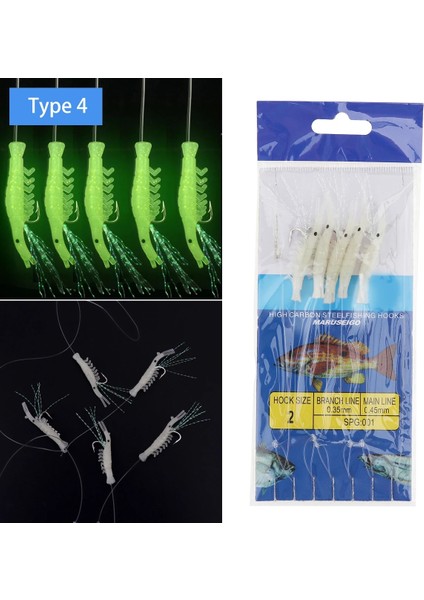 4-5 Tarzı Yazın Aydınlık Sabiki Balıkçılık Cazibesi Seti Yumuşak Yem Wobblers Ahtapot Karides Balıkçılık Lures Silikon Yem Kanca Gece Olta Takımı Için (Yurt Dışından)