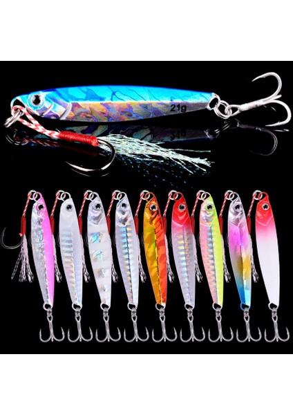 C-2 Kanca-10 Adet Tarzı 10G Üst Quatity Metal Döküm Jig -- Shore Drag Döküm Jig Kaşık Balıkçılık Cazibesi Yapay Yem Takımları (Yurt Dışından) fiyatları