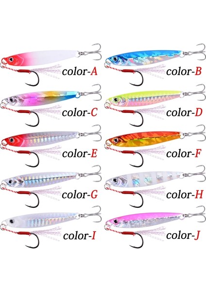 C-2 Kanca-10 Adet Tarzı 10G Üst Quatity Metal Döküm Jig -- Shore Drag Döküm Jig Kaşık Balıkçılık Cazibesi Yapay Yem Takımları (Yurt Dışından) fırsatları