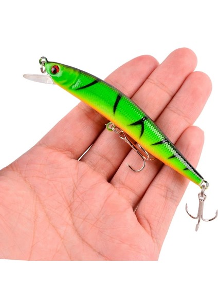 No.9 Tarzı .2g 10CM Balıkçılık Lures Minnow Wobbler Yüzen Bas Trolling Yapay Sert Yem Crankbait Sazan Pesca Olta Takımı (Yurt Dışından)