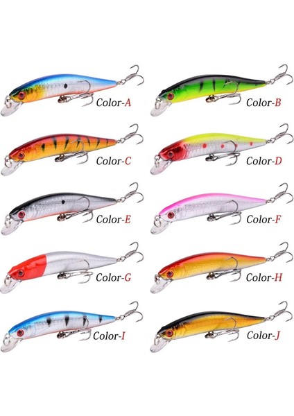 No.9 Tarzı .2g 10CM Balıkçılık Lures Minnow Wobbler Yüzen Bas Trolling Yapay Sert Yem Crankbait Sazan Pesca Olta Takımı (Yurt Dışından)