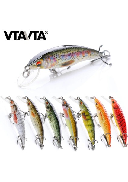 Renk E Stili 70MM 6.7g Vtavta 2ggg Mini Minnow Wobblers Yüzen Balıkçılık Lures Minnow Crankbait Yapay Sert Swimbait Balık Cazibesi Pike Wobblers (Yurt Dışından)