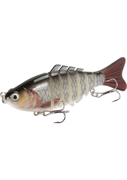 No.15 Tarzı 10CM 15.5g 1 Adetkış Olta Takımı Biyonik Çok Bölümlü Yüzmek Sert YEM10CM.5G Yapay Wobbler Dönen Trolling Pike Sazan Krank Cazibesi (Yurt Dışından)