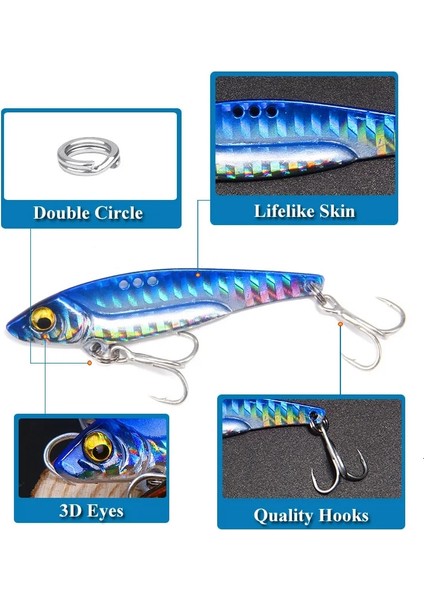 Gümüş Tarzı 16 Gram Metal Vib Balıkçılık Cazibesi Ağırlıkları Uzun Atış Yuvaları Kanca Metal Jig Articulos De Pesca Isca Yapay Bas Yemi Derin Deniz Balıkçılığı (Yurt Dışından)