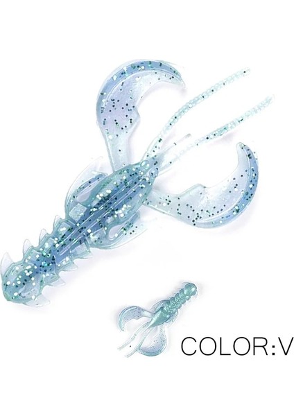 V Tarzı 40MM 20 Adet 0.9g Supercontinent Crazy Istakoz Yumuşak Plastik Cazibesi Balıkçılık Yemleri Cazip Karides Kokulu Tuz Wobbler (Yurt Dışından)