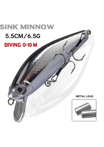 H269-4 Stili Yeni Batan Minnow Balıkçılık Cazibesi G Mini Yapay Yem Sert Wobbler Pike Bass Için Tüm Su Crankbait (Yurt Dışından) fiyatları