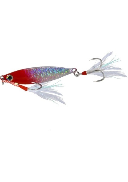 Kırmızı Kafa Stili 20G Metal Jig Balıkçılık Cazibesi Bas Balıkçılık Jig Ağırlıkları Holografik Trolling Tuzlu Su Lures Isca Yapay Balık Takımı Pike (Yurt Dışından)
