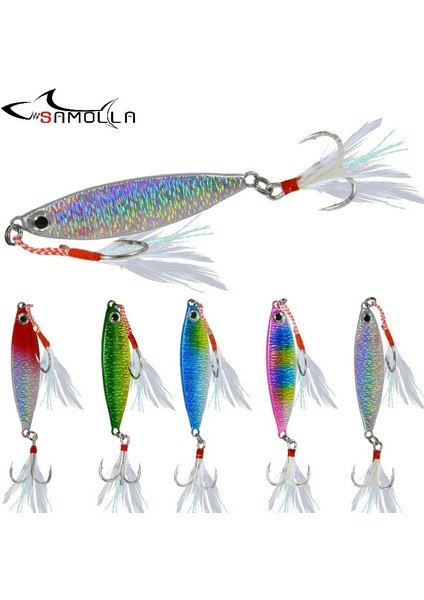 Kırmızı Kafa Stili 20G Metal Jig Balıkçılık Cazibesi Bas Balıkçılık Jig Ağırlıkları Holografik Trolling Tuzlu Su Lures Isca Yapay Balık Takımı Pike (Yurt Dışından) modelleri