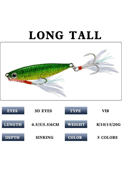 Kırmızı Kafa Stili 20G Metal Jig Balıkçılık Cazibesi Bas Balıkçılık Jig Ağırlıkları Holografik Trolling Tuzlu Su Lures Isca Yapay Balık Takımı Pike (Yurt Dışından) indirimleri