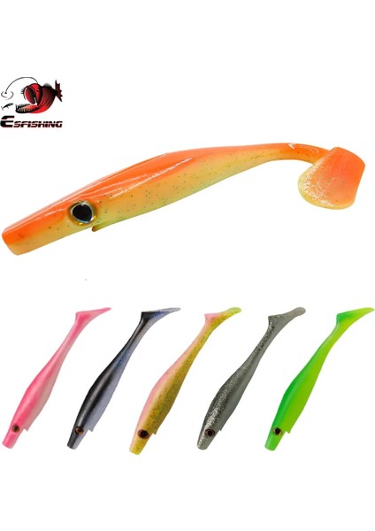 CA26DC Stili 125MM 4 Adet Esfıshıng Yeni Domuz Shad Balıkçılık Cazibesi Deniz Balıkçılığı Yumuşak Cazibesi 20CM Kürek Kuyruğu Silikon Yem Jig Pesca (Yurt Dışından) fırsatları