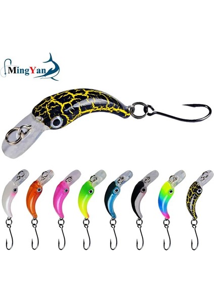 No.3 Tarzı 1 Adet Yüzen Minnow Balıkçılık Cazibesi 3.8 cm 1.5g Mini Yapay Sert Yem Keskin Kanca Crankbait Wobbler Alabalık Pike Bas Balıkçılık (Yurt Dışından)