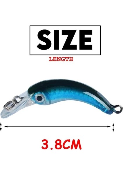 No.3 Tarzı 1 Adet Yüzen Minnow Balıkçılık Cazibesi 3.8 cm 1.5g Mini Yapay Sert Yem Keskin Kanca Crankbait Wobbler Alabalık Pike Bas Balıkçılık (Yurt Dışından)