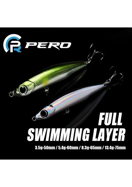 K Tarzı 13.4g 75MM Pero G Ila 13.4g Batan Kalem Yemi Shad Minnow Wobbler Alabalık Uskumru Mikro Deniz Balıkçılık Cazibesi Pike Bass Lures (Yurt Dışından) fiyatları
