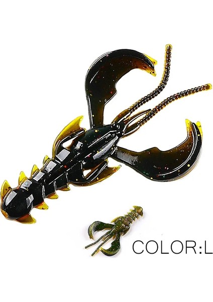 L Tarzı 40MM 20 Adet 0.9g Supercontinent Crazy Istakoz Yumuşak Plastik Cazibesi Balıkçılık Yemleri Cazip Karides Kokulu Tuz Wobbler (Yurt Dışından)