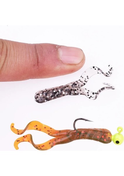 D Stili Licone Solucan Yumuşak Yemler Jig Wobblers 4cm 0.7g Turna Bas Sazan Olta Takımı Cazip Karides Koku Tuz Yapay Yemler (Yurt Dışından) modelleri