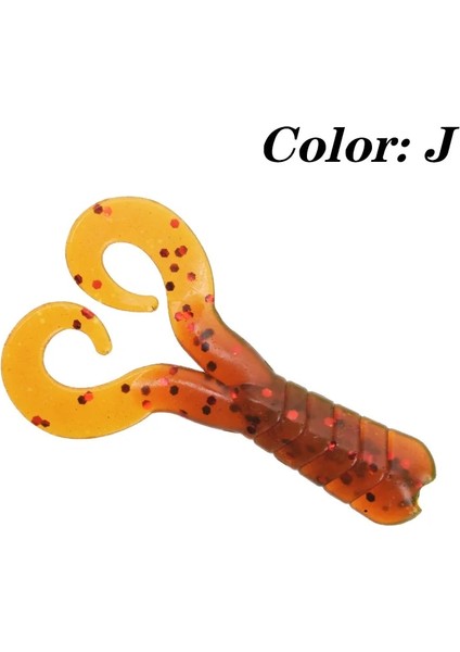 J Tarzı Licone Solucan Yumuşak Yemler Jig Wobblers 4cm 0.7g Turna Bas Sazan Olta Takımı Cazip Karides Koku Tuz Yapay Yemler (Yurt Dışından)