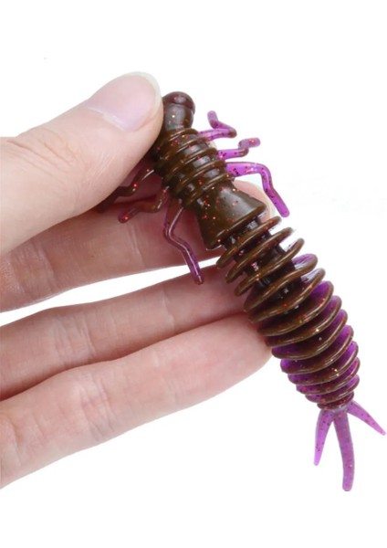 No.8 Stili 1.2g 5.5cm Lot Solucan Larva Yumuşak Yemler 5.5cm.5cmcm Yapay Silikon Yem Jig Wobblers Bas Sazan Pesca Olta Takımı (Yurt Dışından) modelleri