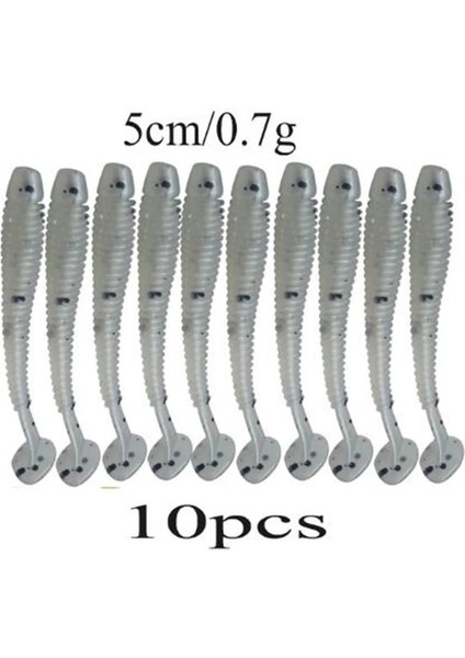G Tarzı Kolay Parlatıcı Silikon Solucanlar Yumuşak Yemler 5cm 0.7g Jig Wobblers Balıkçılık Lures Yapay Swimbaits Bas Sazan Mücadelesi Için (Yurt Dışından)