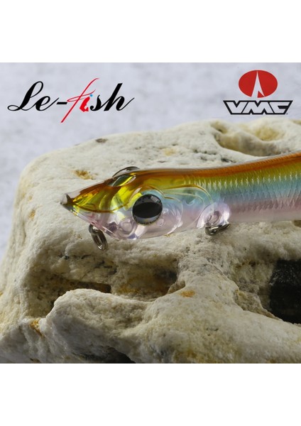 Renk N Stili Le-F G Yılan Kafası Balıkçılık Cazibesi Yüzen Levrek Wobbler Pike Yem Vmc Kancalı Topwater Popper (Yurt Dışından)