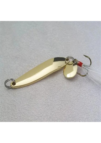No.2 Tarzı 10G 8.7cm 1 Adet Cazibesi Pullu Metal G Söğüt Yaprağı Yapay Yem Gürültü Levha Saç ve Halka ile Üç Kanca (Yurt Dışından)