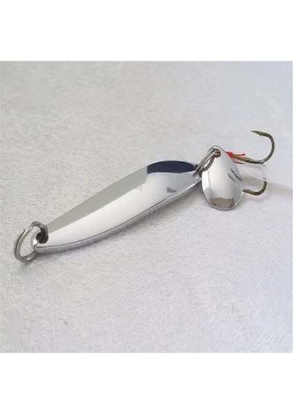 No.2 Tarzı 10G 8.7cm 1 Adet Cazibesi Pullu Metal G Söğüt Yaprağı Yapay Yem Gürültü Levha Saç ve Halka ile Üç Kanca (Yurt Dışından)