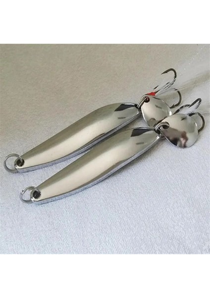 No.2 Tarzı 10G 8.7cm 1 Adet Cazibesi Pullu Metal G Söğüt Yaprağı Yapay Yem Gürültü Levha Saç ve Halka ile Üç Kanca (Yurt Dışından)