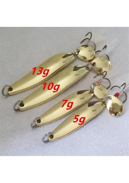 No.2 Tarzı 10G 8.7cm 1 Adet Cazibesi Pullu Metal G Söğüt Yaprağı Yapay Yem Gürültü Levha Saç ve Halka ile Üç Kanca (Yurt Dışından)