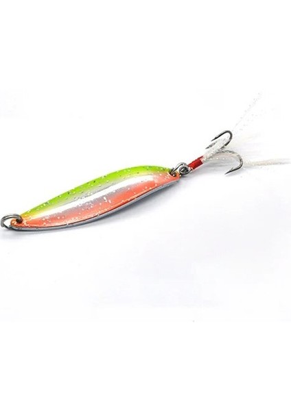 Yeşil Turuncu Tarzı 14G Gökkuşağı Wobblers Vıb 5g 8g 17G Lazer Cazibesi Metal Jig Yavaş Jiggingtrolling Wobbler Metal Kaşık Tüy Kancalı Cazibesi Balık (Yurt Dışından)