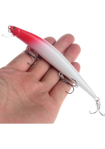 191-5 Style 1 Adet Balıkçılık Lures 12.5cmg Minnow Cazibesi Çıngırak Yüksek Li Sert Yem Crankbait Wobbler Olta Takımı Leurre Peche Pike Için (Yurt Dışından)