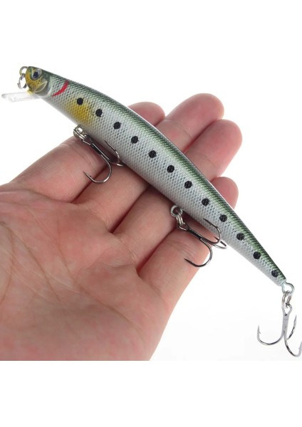191-5 Style 1 Adet Balıkçılık Lures 12.5cmg Minnow Cazibesi Çıngırak Yüksek Li Sert Yem Crankbait Wobbler Olta Takımı Leurre Peche Pike Için (Yurt Dışından)