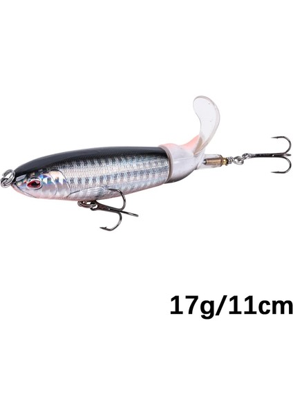 17G Gümüş Tarzı Goture Whopper Popper 10CMCMCM Topwater Balık Tutma Cazibesi Blowups Turna Yemleri Dönen Kuyruk Olta Takımı Crankbait Wobblers (Yurt Dışından)