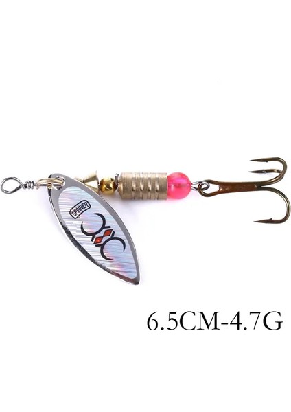 SP065-2 Stili .7cm.3g Yapay Altın Gümüş Kaşık Cazibesi Metal Er Balıkçılık Lures Pesca Olta Takımı Er Yem 4 # Kanca (Yurt Dışından)