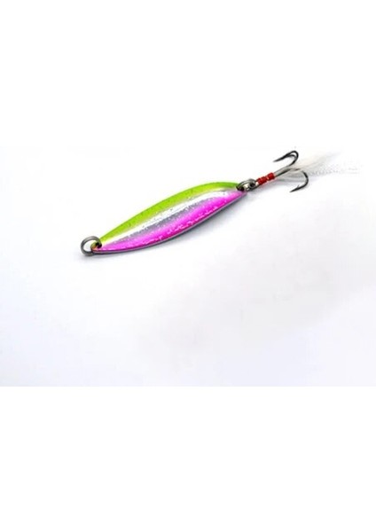 Yeşil Pembe Tarzı 17G Gökkuşağı Wobblers Vıb 5g 8g 17G Lazer Cazibesi Metal Jig Yavaş Jiggingtrolling Wobbler Metal Kaşık Tüy Kancalı Cazibesi Balık (Yurt Dışından)